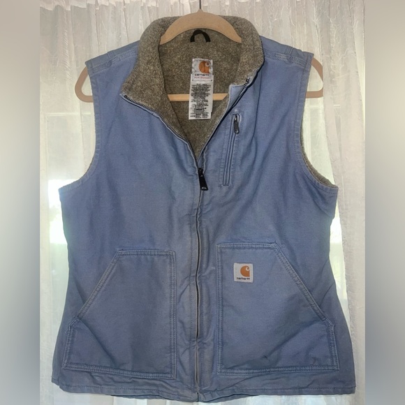 Carhartt Women's Sherpa Lined Work Vest Blue Medium Durable